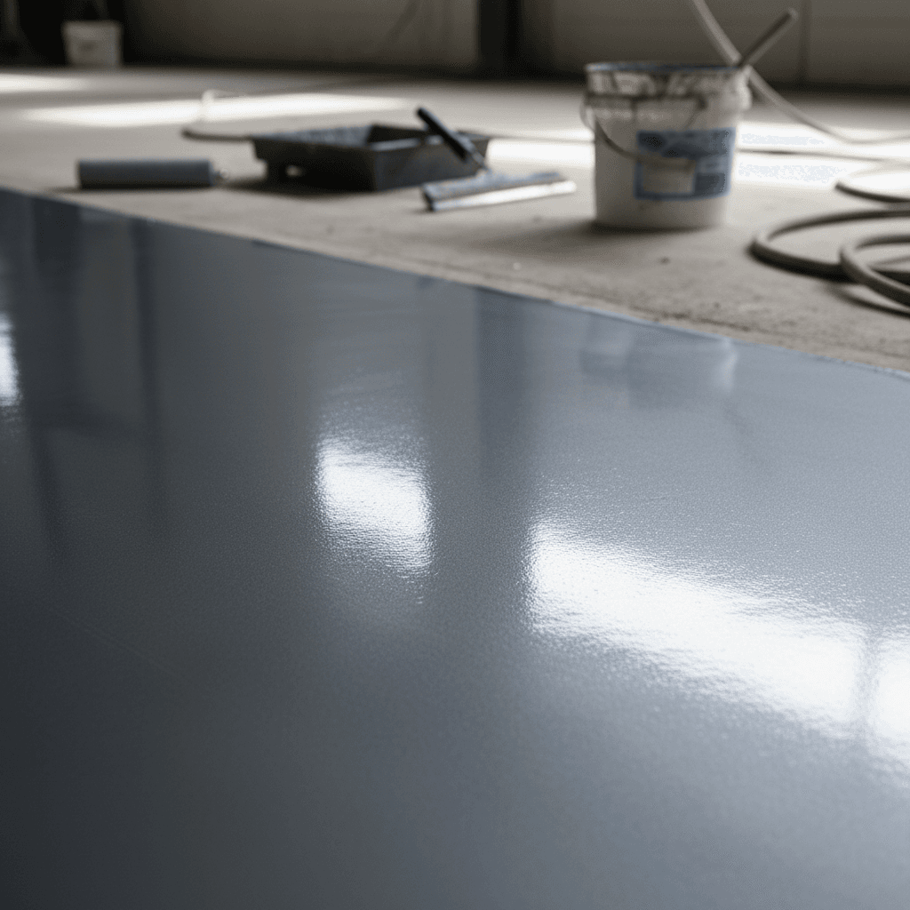 Flake epoxy system with multicolored chips in clear protective coating